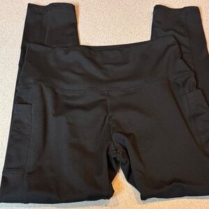 Black Women's Leggings Size L / XL lot of 3 fleece lined